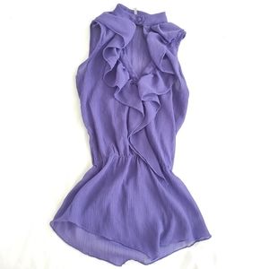 Sleeveless Purple Blouse